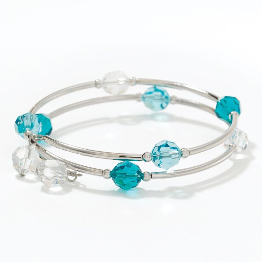 Wind Up‎ bracelet, blue ~ Touchstone Crystal by Swarovski